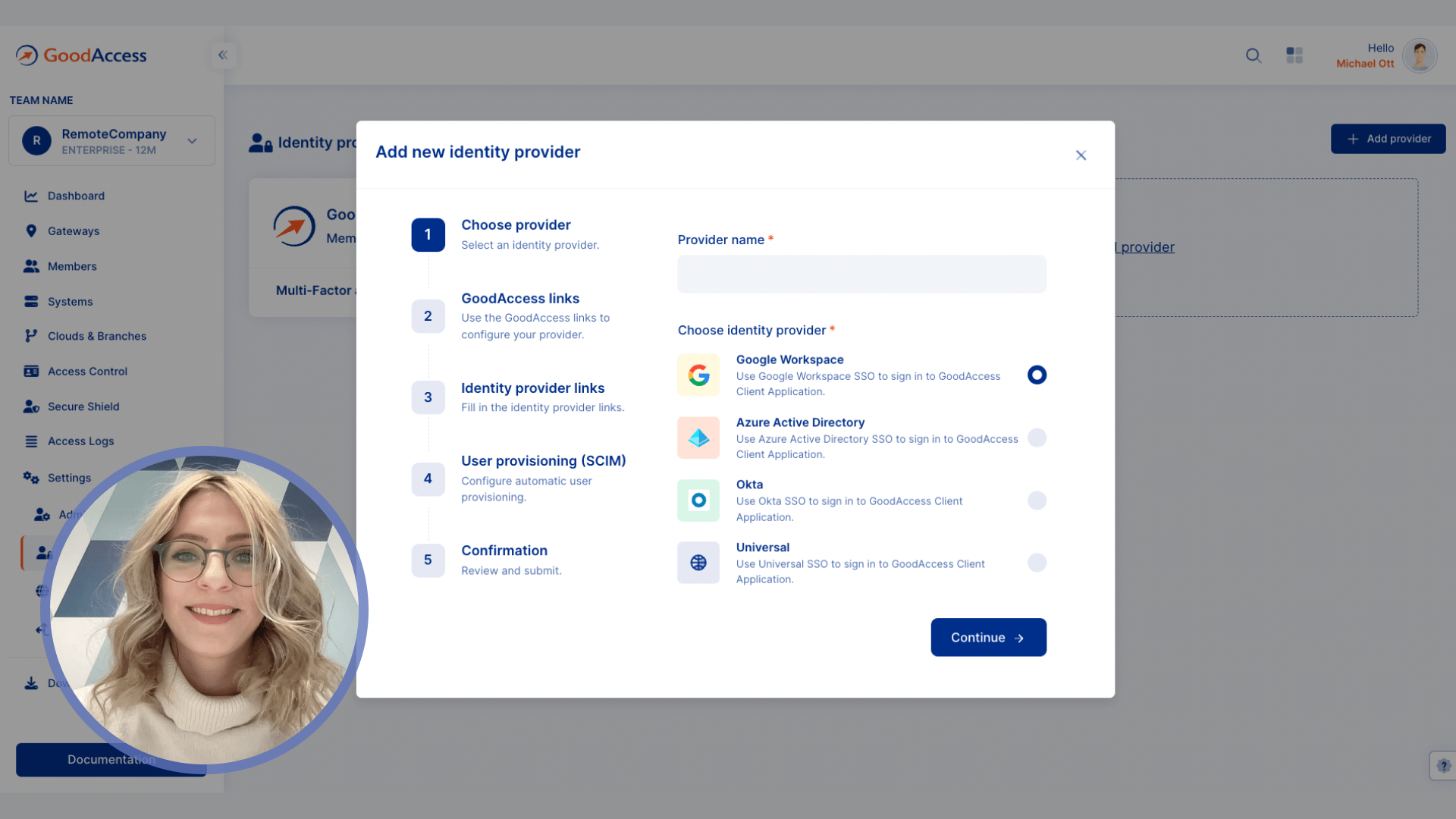 How to use GoodAccess single sign-on video demo