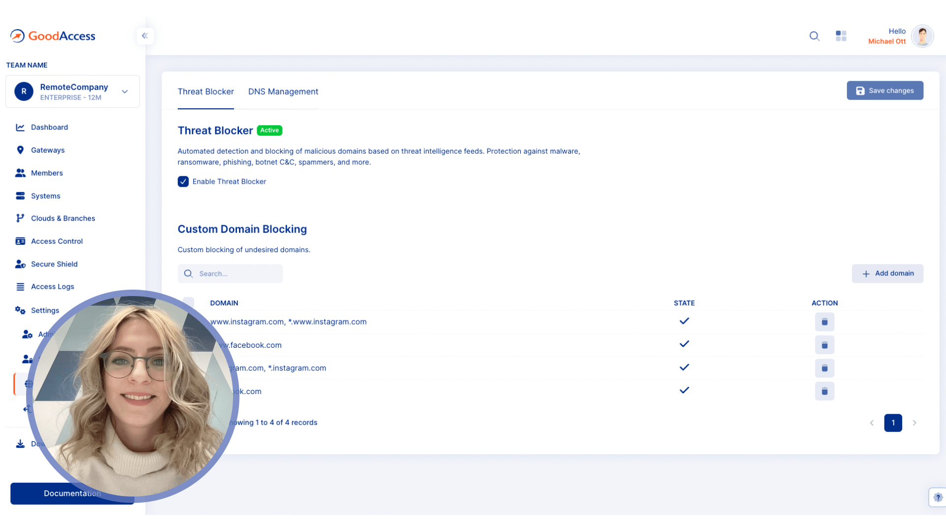 How to use GoodAccess DNS filtering video demo