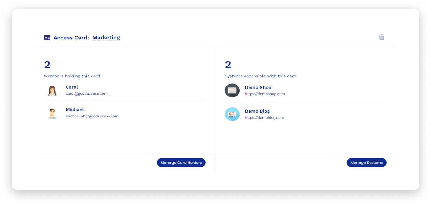 GoodAccess - Access card - system access control on VPN level