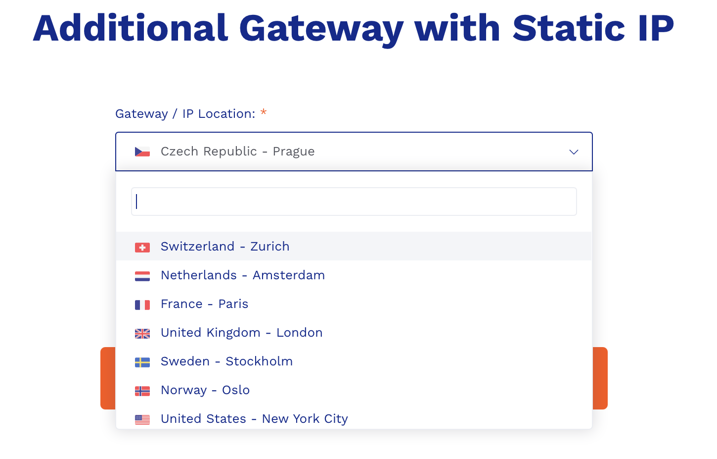 Additional Gateway with static IP